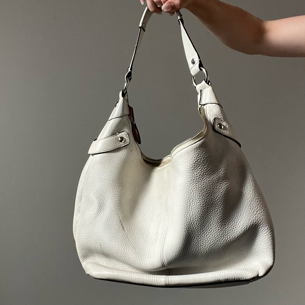 White Leather Coach Bag - Picture 2 of 12